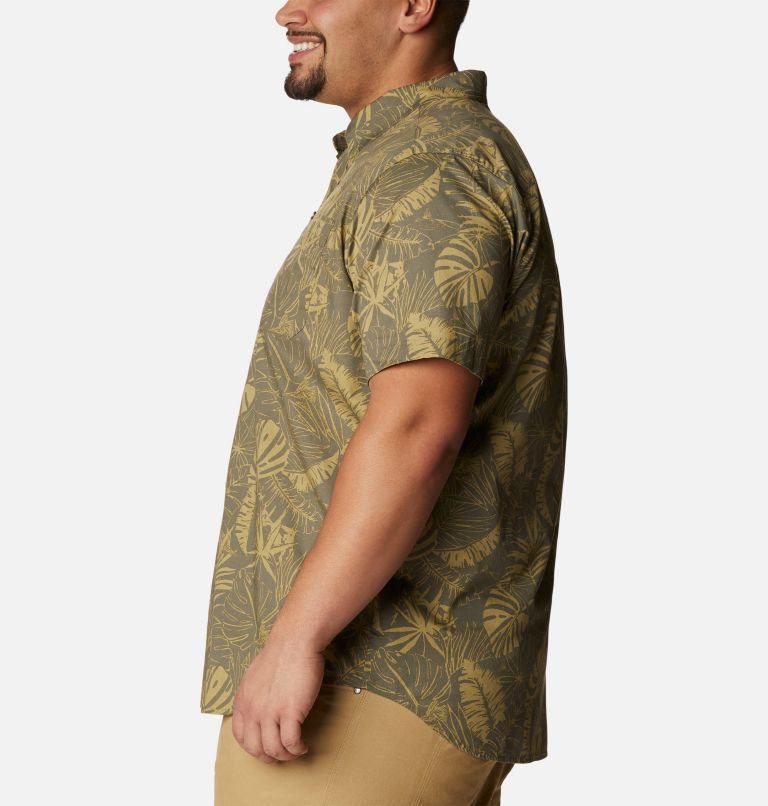 Men's Columbia Rapid Rivers Printed Short Sleeve Shirts Olive | Plus Size CA-J501L